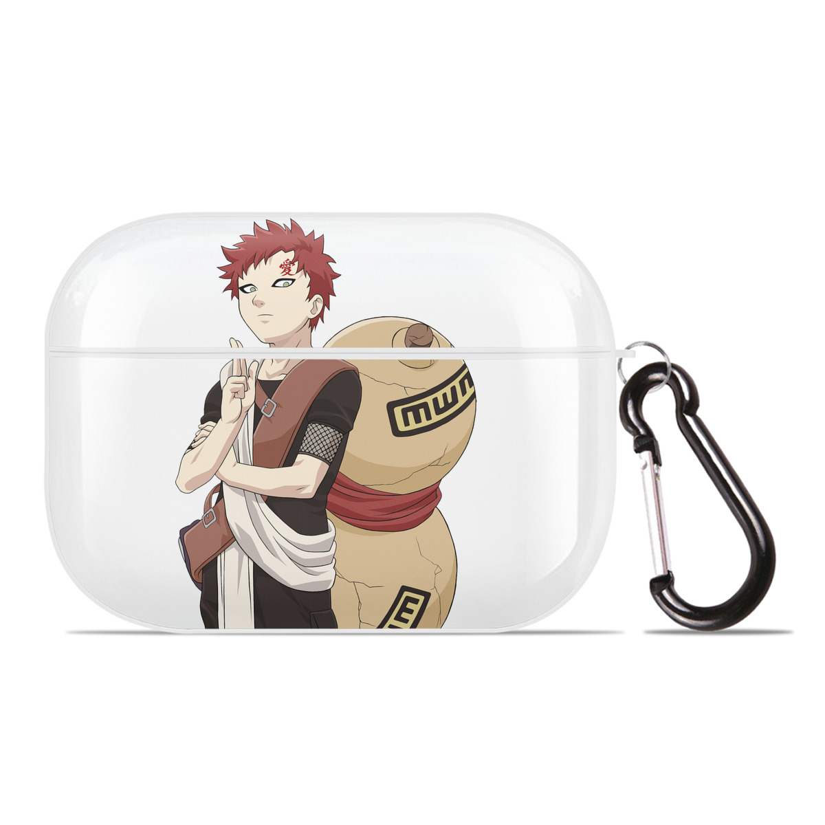 （画像用） NARUTO -ナルト- ガアラ Gaara 【AirPods Pro用】ハードシェル保護ケース 耐衝撃・防指紋・カラビナ付き商品仕様