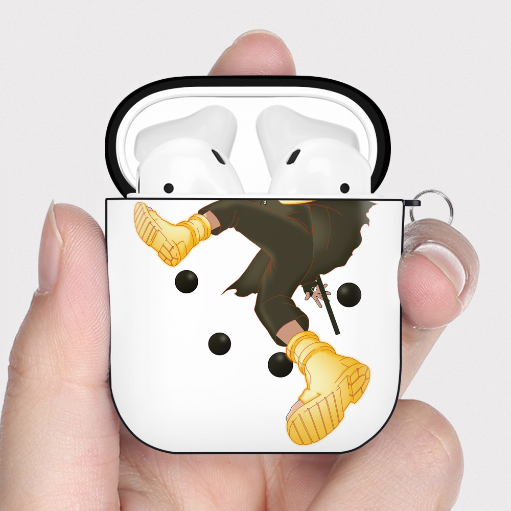 （画像用） NARUTO -ナルト- うずまき ナルト Uzumaki Naruto AirPods 第2世代保護ケース ハードシェル ブラック 耐衝撃・防指紋・カラビナ付き