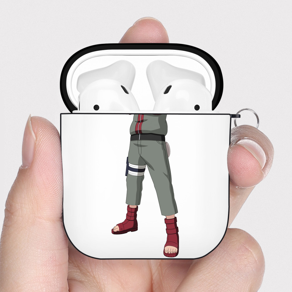 （画像用） NARUTO -ナルト- うずまき ナルト Uzumaki Naruto AirPods 第2世代保護ケース ハードシェル ブラック 耐衝撃・防指紋・カラビナ付き
