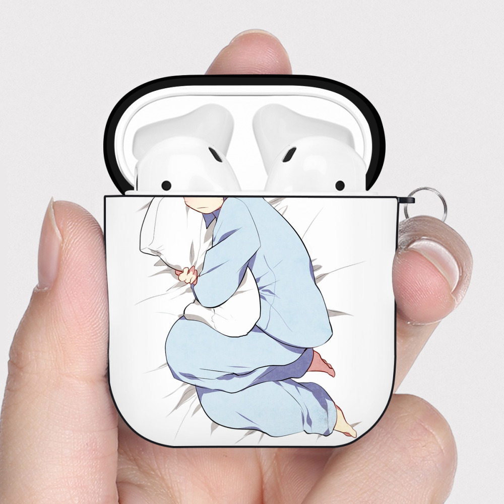 （画像用） NARUTO -ナルト- うずまき ナルト Uzumaki Naruto AirPods 第2世代保護ケース ハードシェル ブラック 耐衝撃・防指紋・カラビナ付き