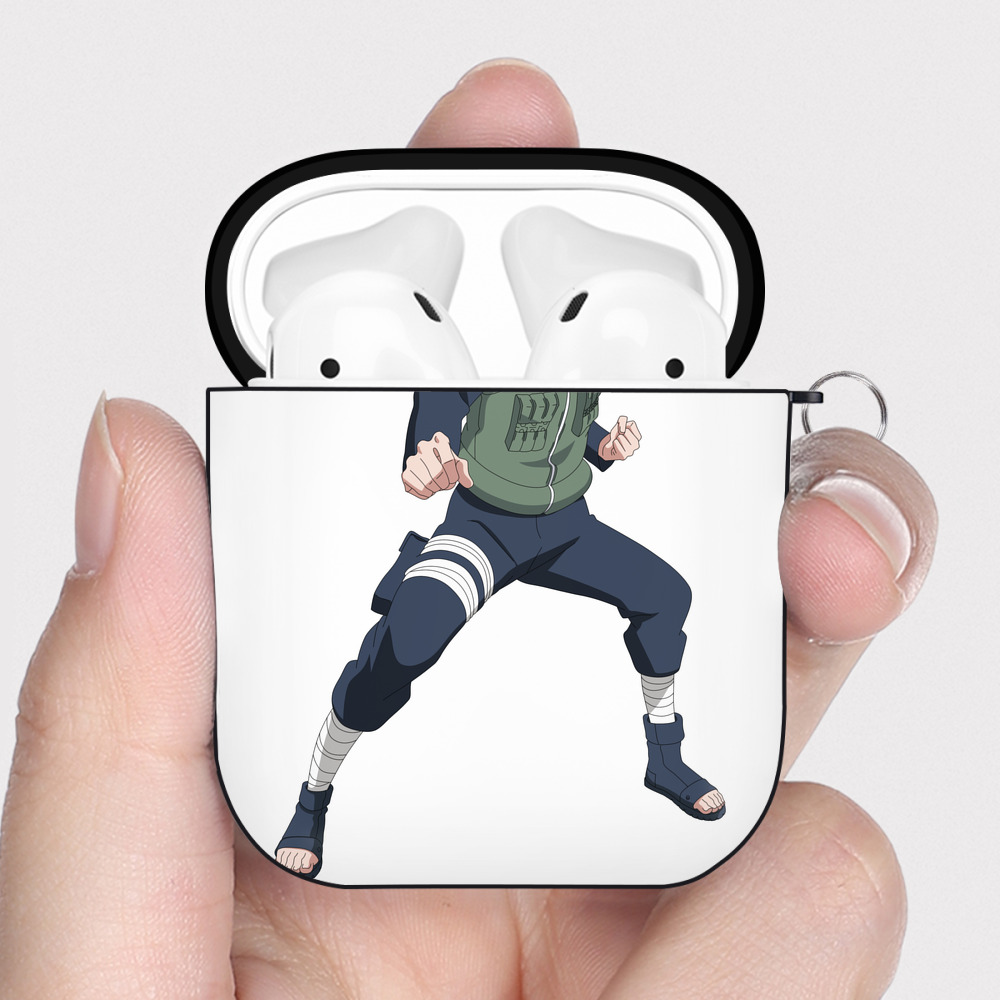 （画像用） NARUTO -ナルト- 春野サクラ Haruno Sakura AirPods 第2世代保護ケース ハードシェル ブラック 耐衝撃・防指紋・カラビナ付き