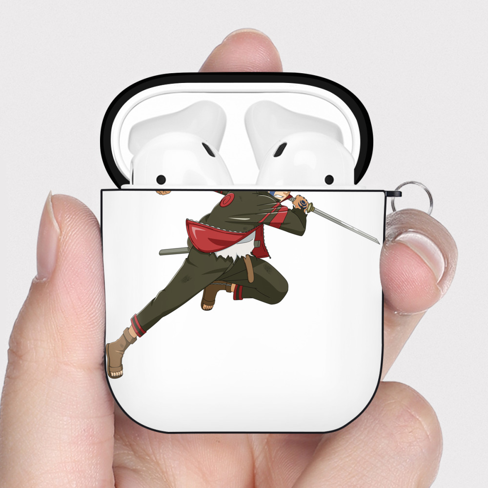 （画像用） NARUTO -ナルト- うずまき ボルト Uzumaki Boruto AirPods 第2世代保護ケース ハードシェル ブラック 耐衝撃・防指紋・カラビナ付き