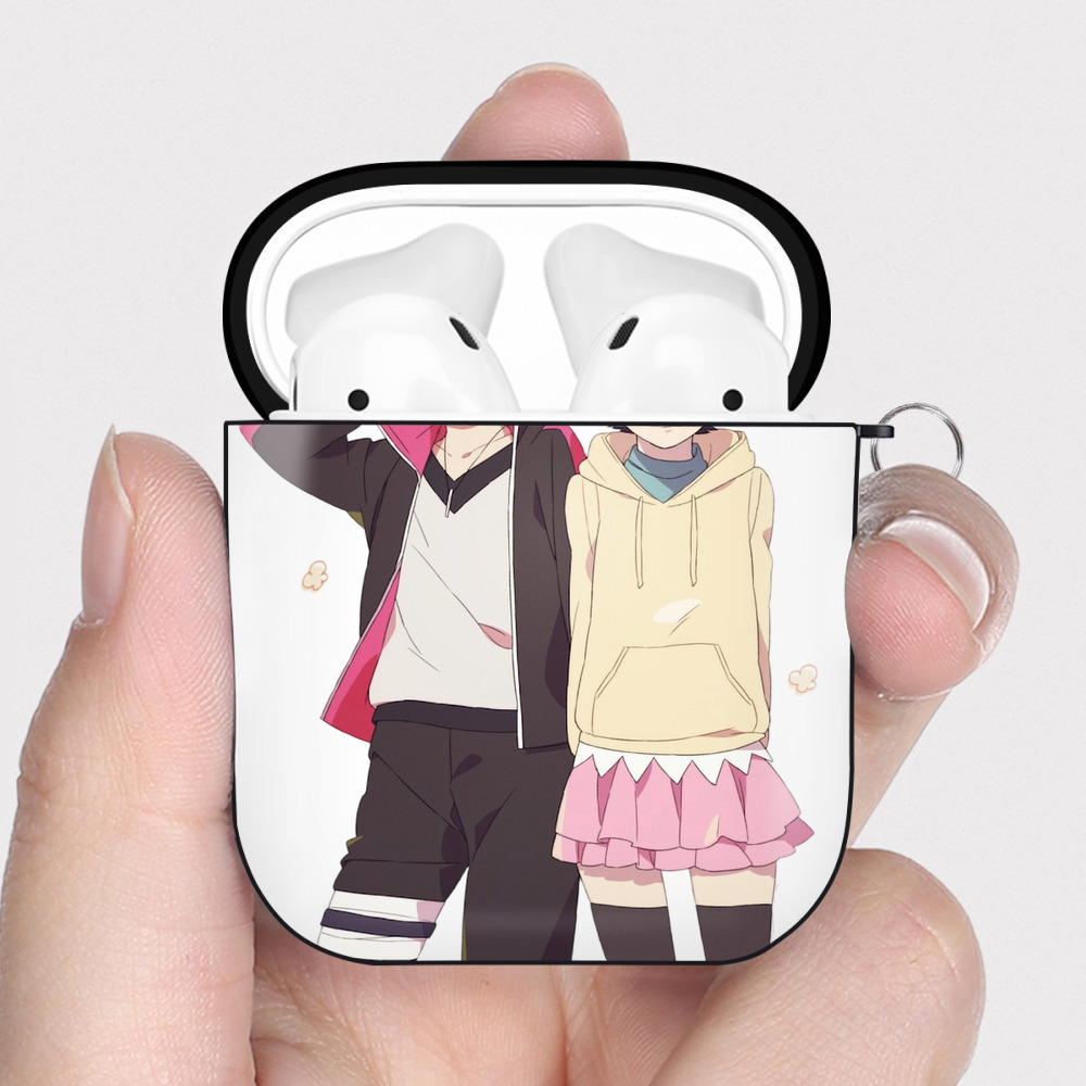 （画像用） NARUTO -ナルト- うずまき ボルト Uzumaki Boruto AirPods 第2世代保護ケース ハードシェル ブラック 耐衝撃・防指紋・カラビナ付き
