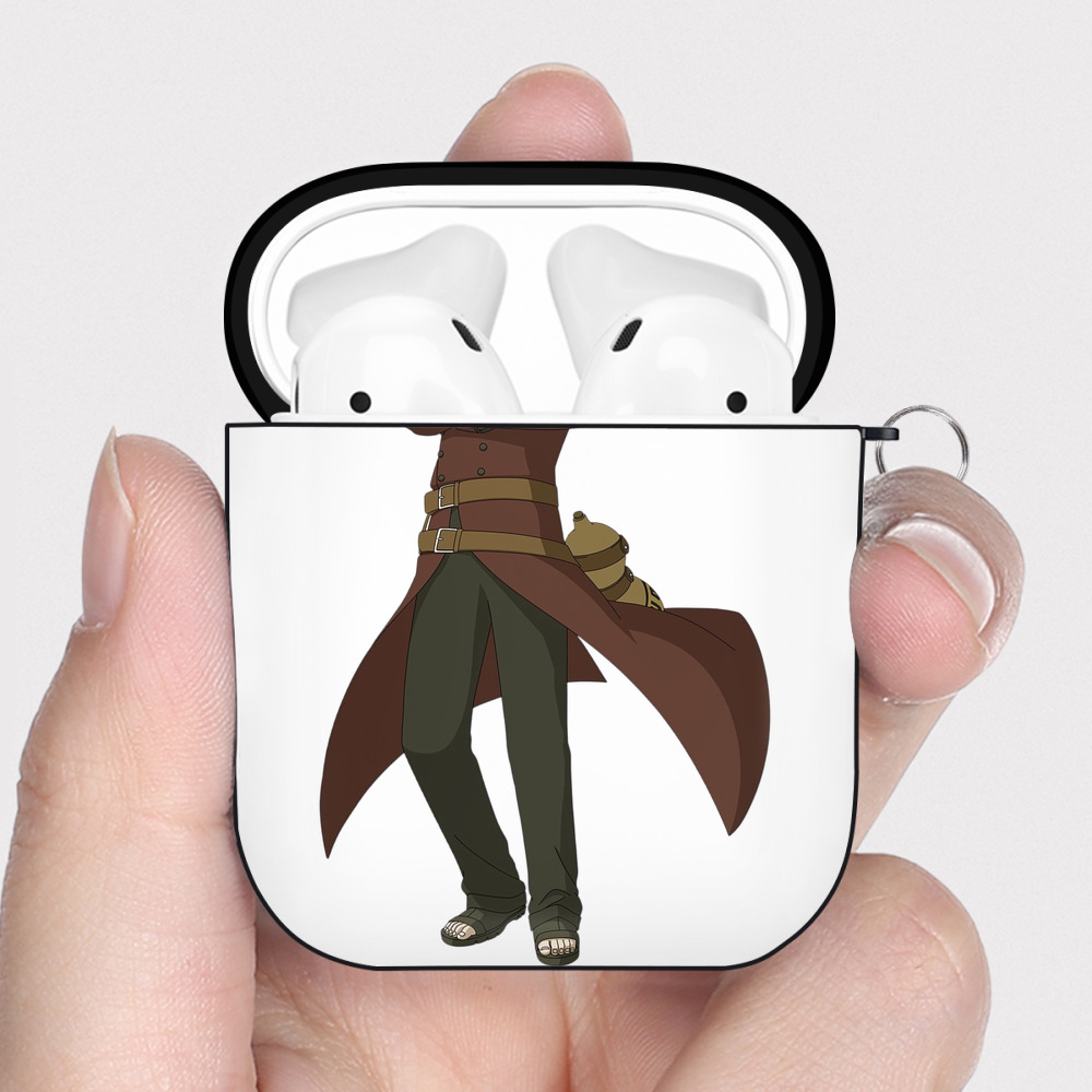 （画像用） NARUTO -ナルト- ガアラ Gaara AirPods 第2世代保護ケース ハードシェル ブラック 耐衝撃・防指紋・カラビナ付き