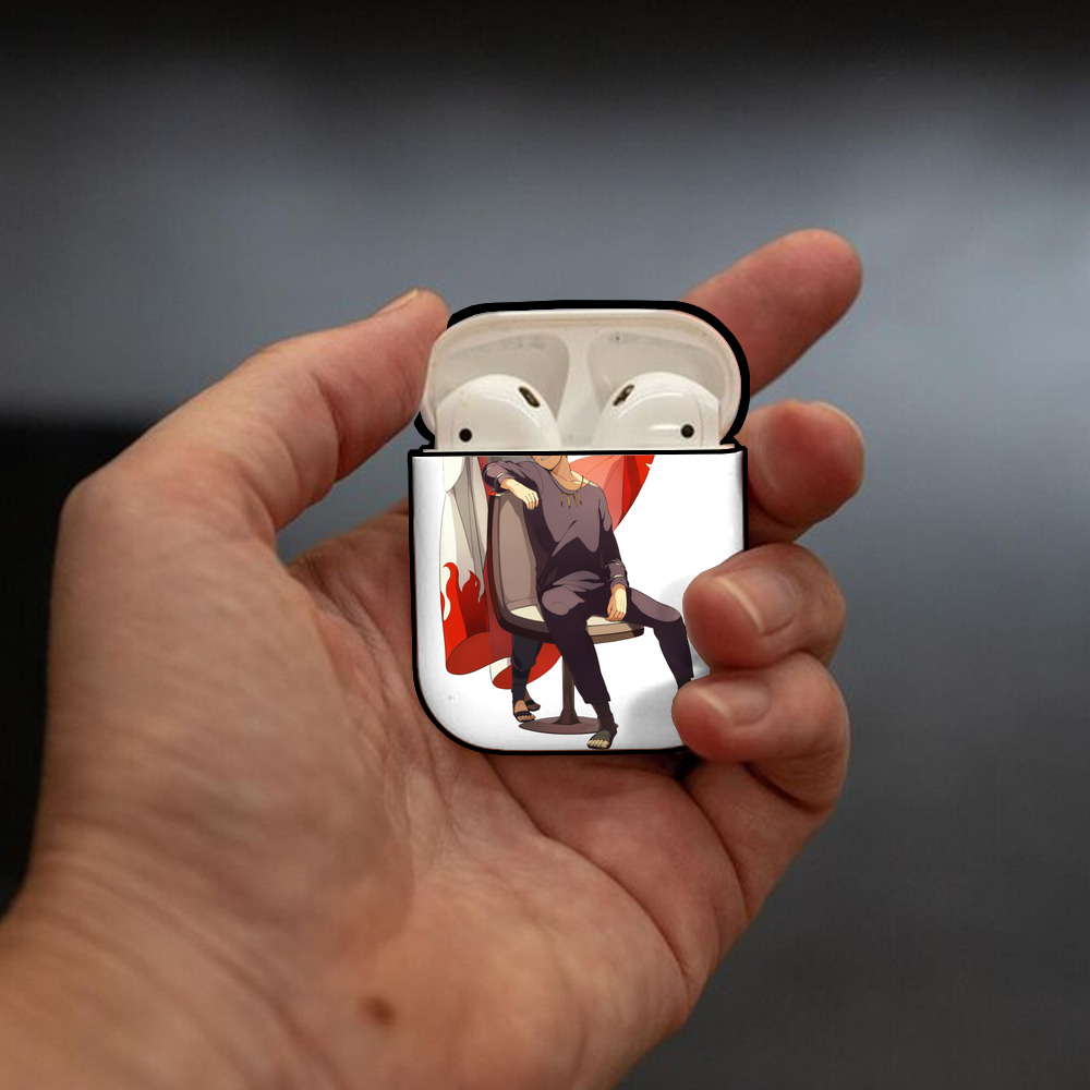 NARUTO -ナルト- うずまき ナルト Uzumaki Naruto AirPods 第2世代保護ケース ハードシェル ブラック 耐衝撃・防指紋・カラビナ付き