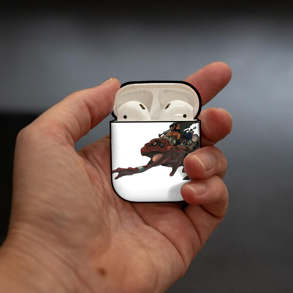 NARUTO -ナルト- うずまき ナルト Uzumaki Naruto AirPods 第2世代保護ケース ハードシェル ブラック 耐衝撃・防指紋・カラビナ付き