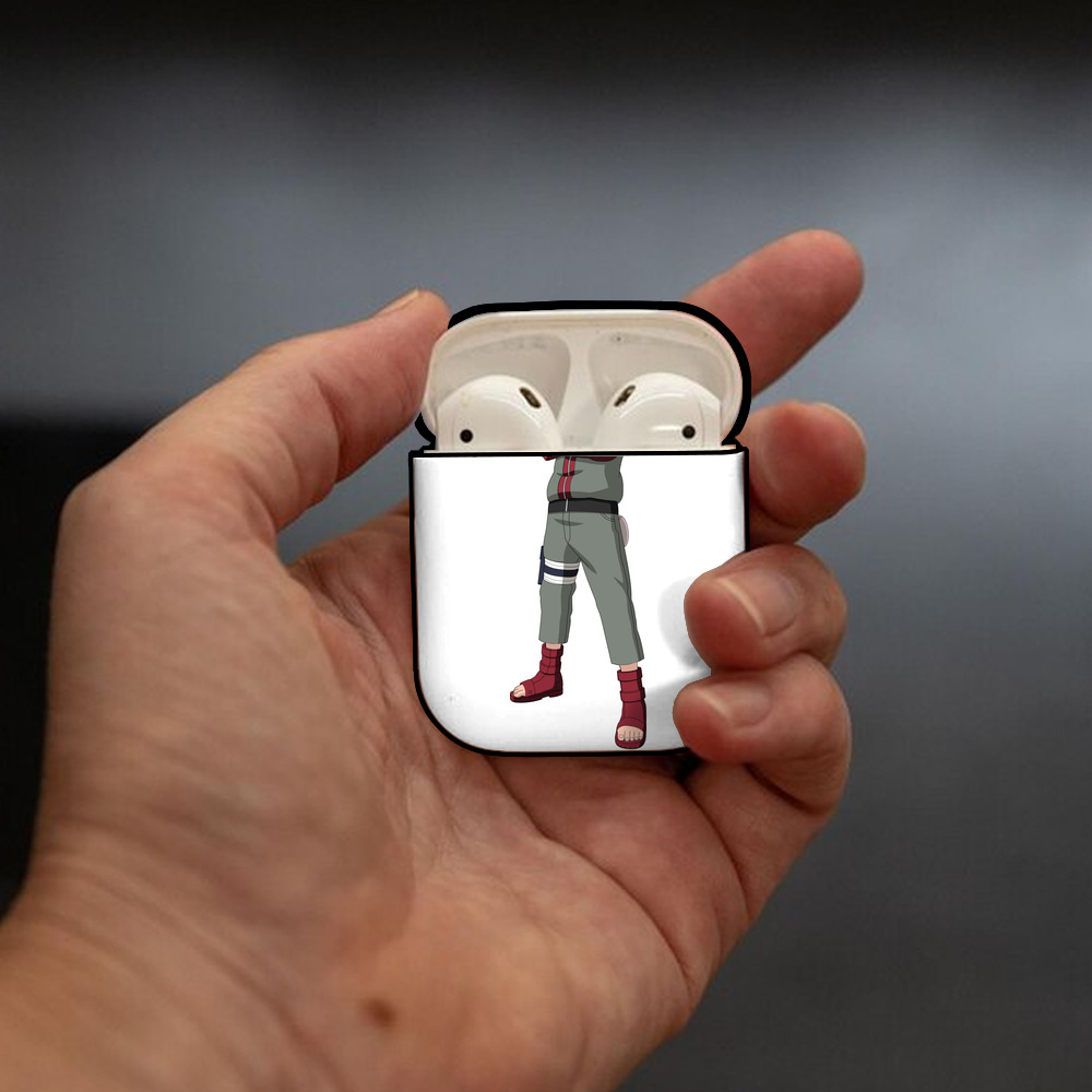 NARUTO -ナルト- うずまき ナルト Uzumaki Naruto AirPods 第2世代保護ケース ハードシェル ブラック 耐衝撃・防指紋・カラビナ付き