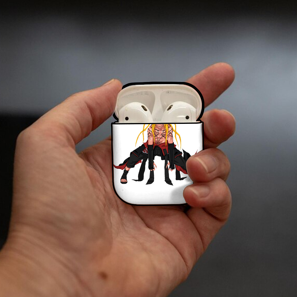 NARUTO -ナルト- うずまき ナルト Uzumaki Naruto AirPods 第2世代保護ケース ハードシェル ブラック 耐衝撃・防指紋・カラビナ付き