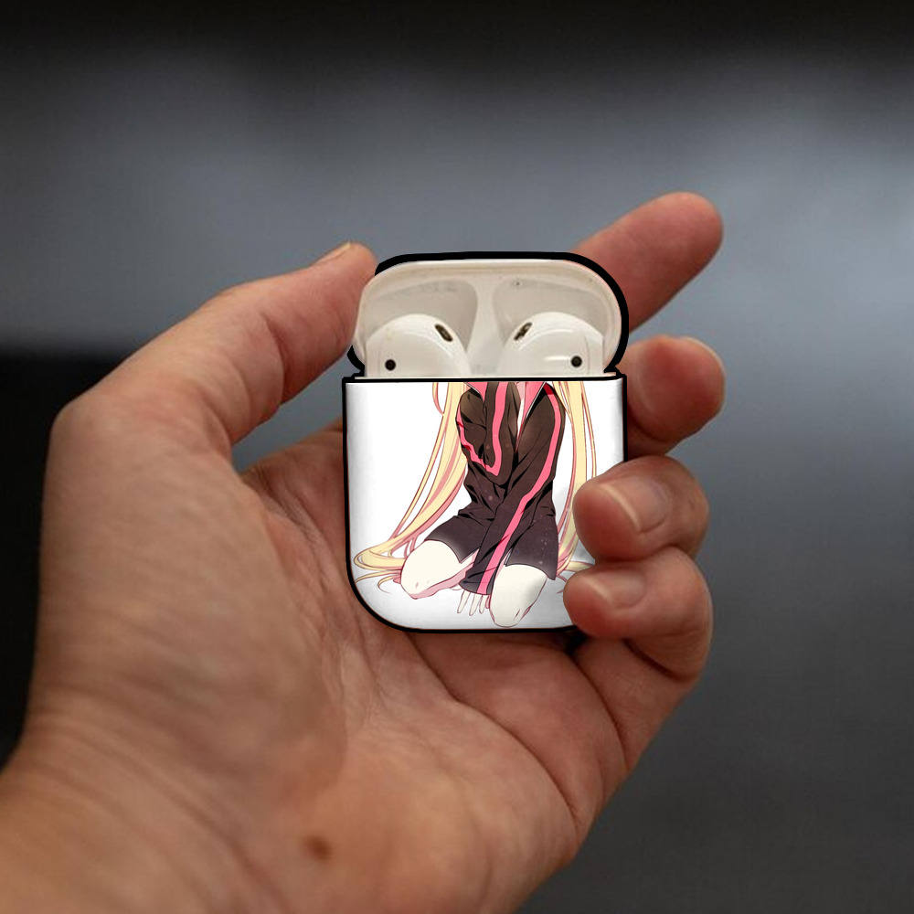 NARUTO -ナルト- うずまき ナルト Uzumaki Naruto AirPods 第2世代保護ケース ハードシェル ブラック 耐衝撃・防指紋・カラビナ付き