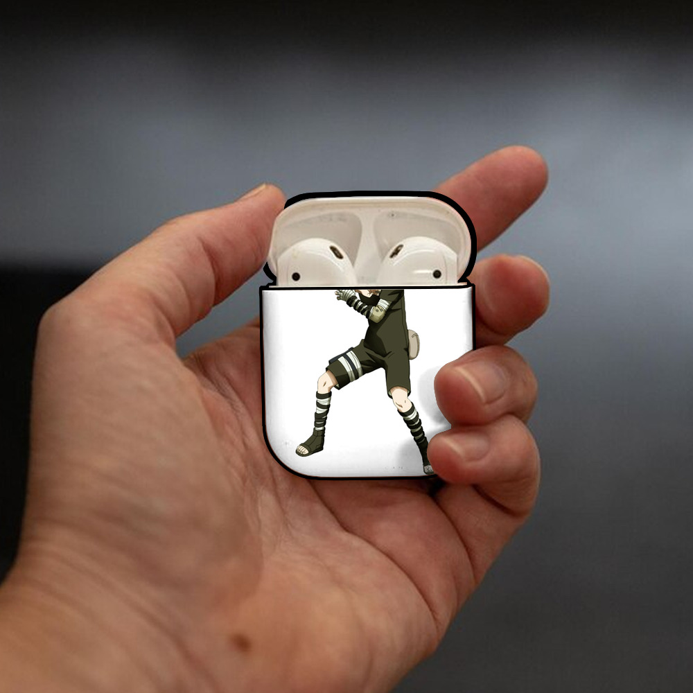 NARUTO -ナルト- うちは サスケ Uchiha Sasuke AirPods 第2世代保護ケース ハードシェル ブラック 耐衝撃・防指紋・カラビナ付き