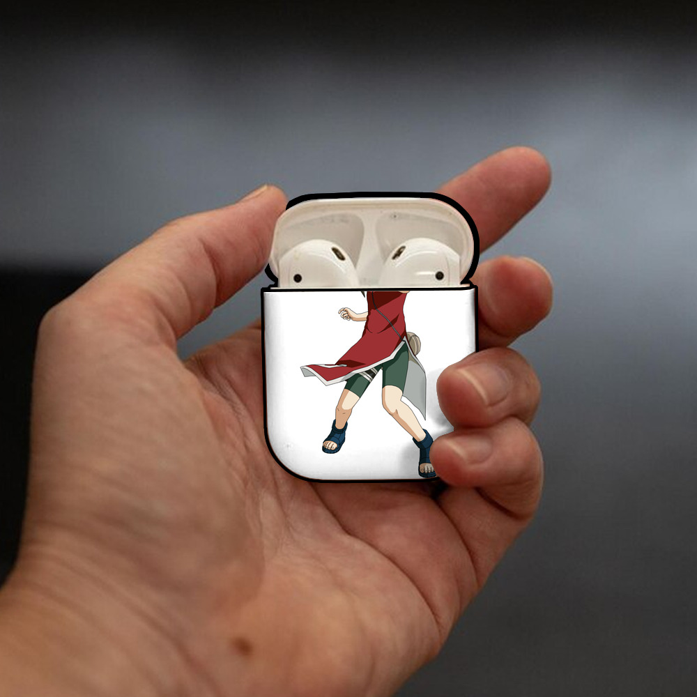 NARUTO -ナルト- 春野サクラ Haruno Sakura AirPods 第2世代保護ケース ハードシェル ブラック 耐衝撃・防指紋・カラビナ付き