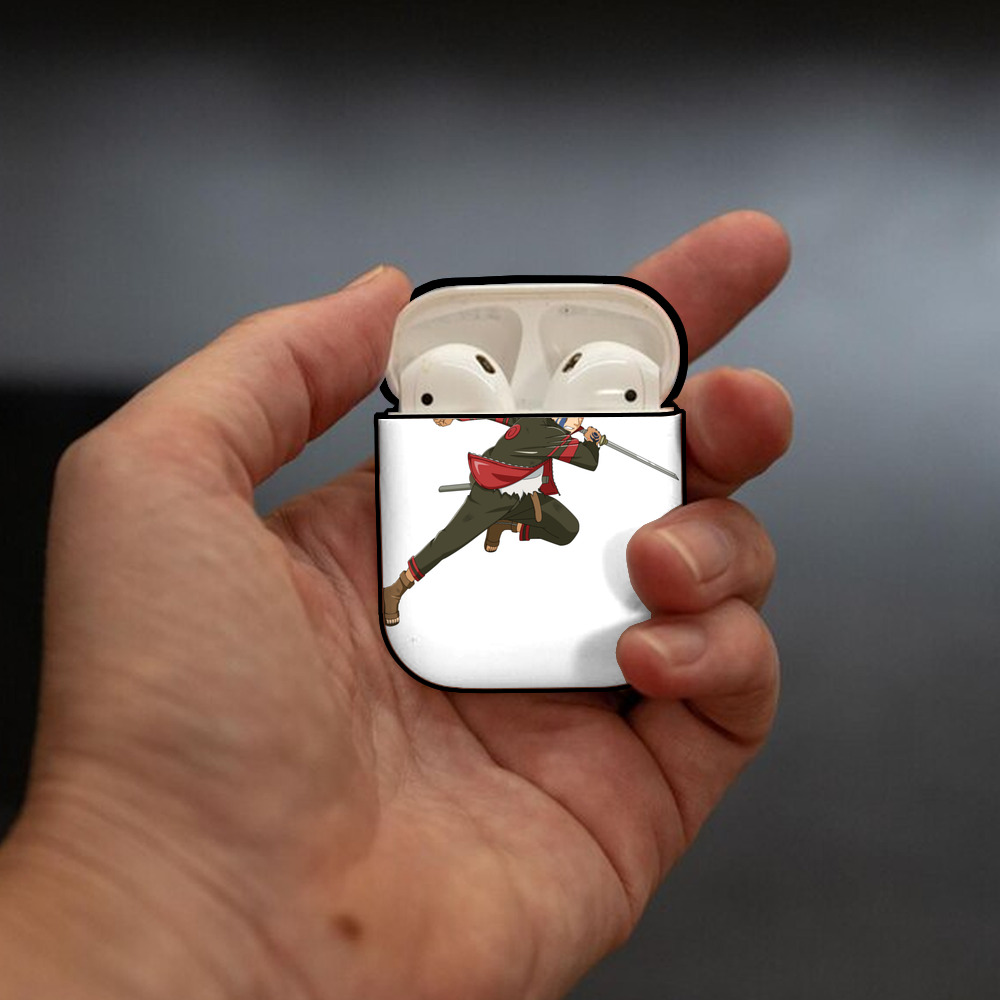 NARUTO -ナルト- うずまき ボルト Uzumaki Boruto AirPods 第2世代保護ケース ハードシェル ブラック 耐衝撃・防指紋・カラビナ付き