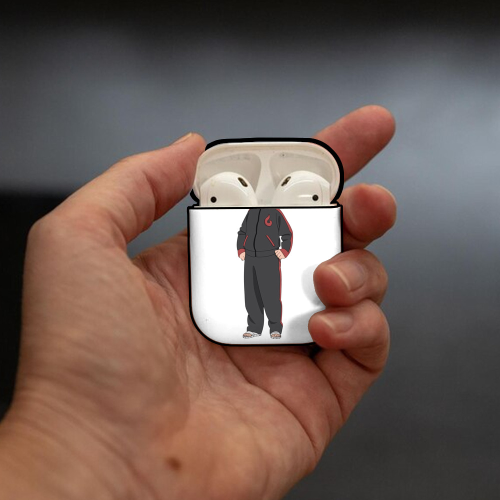NARUTO -ナルト- うずまき ボルト Uzumaki Boruto AirPods 第2世代保護ケース ハードシェル ブラック 耐衝撃・防指紋・カラビナ付き