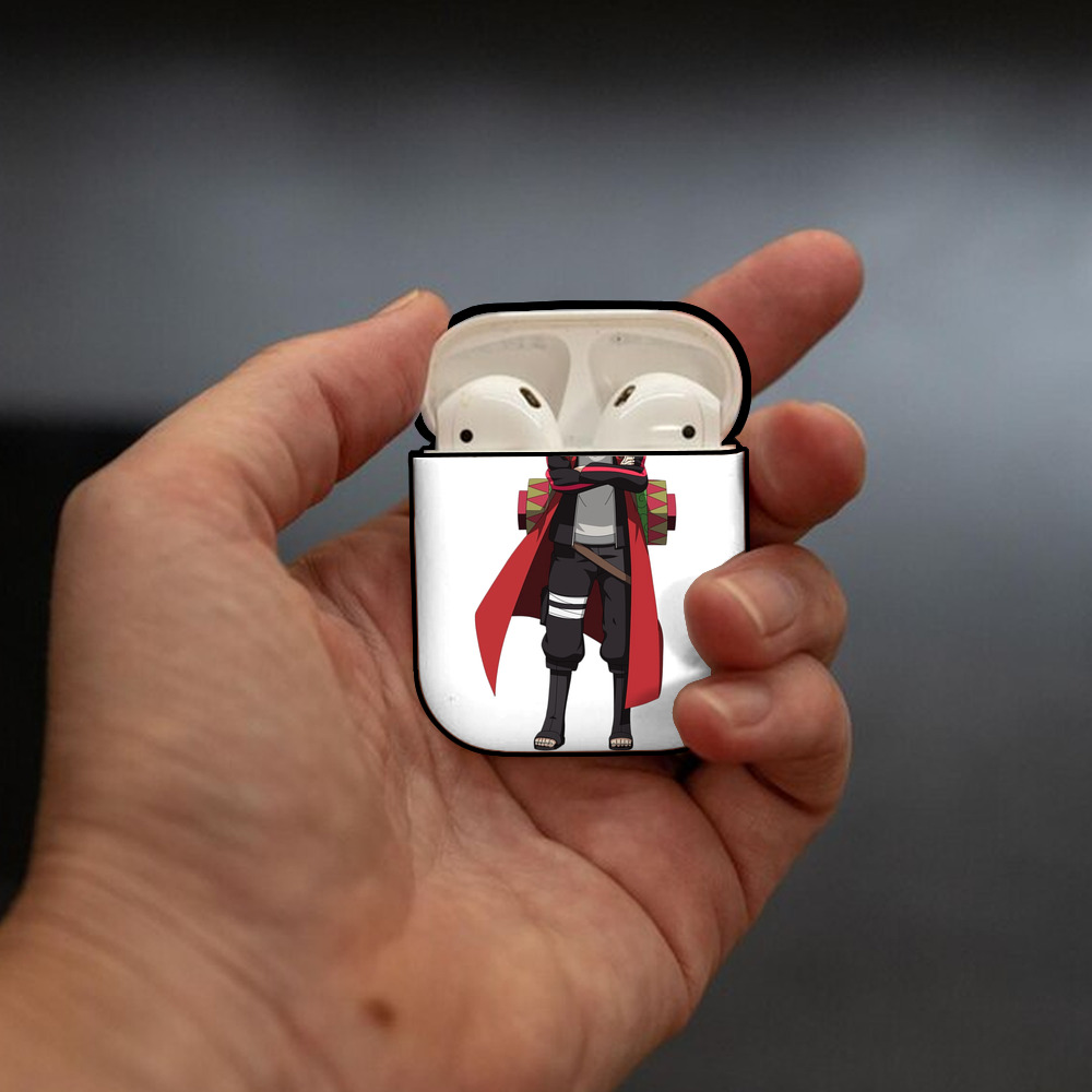 NARUTO -ナルト- うずまき ボルト Uzumaki Boruto AirPods 第2世代保護ケース ハードシェル ブラック 耐衝撃・防指紋・カラビナ付き