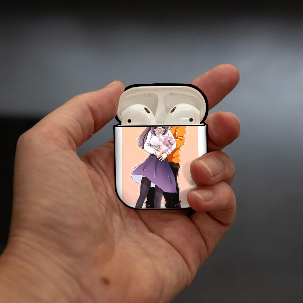 NARUTO -ナルト- 日向ヒナタ Hyūga Hinata AirPods 第2世代保護ケース ハードシェル ブラック 耐衝撃・防指紋・カラビナ付き