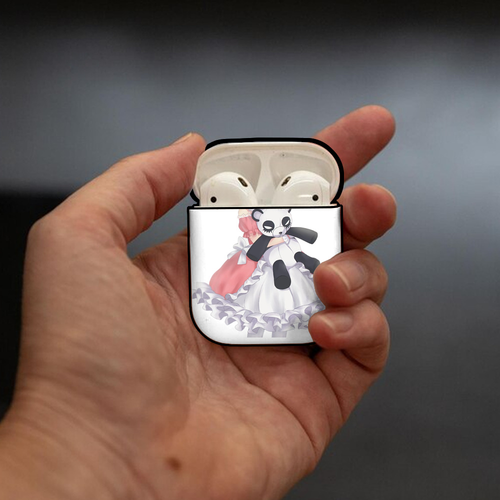 NARUTO -ナルト- うずまき ヒマワリ Uzumaki Himawari AirPods 第2世代保護ケース ハードシェル ブラック 耐衝撃・防指紋・カラビナ付き