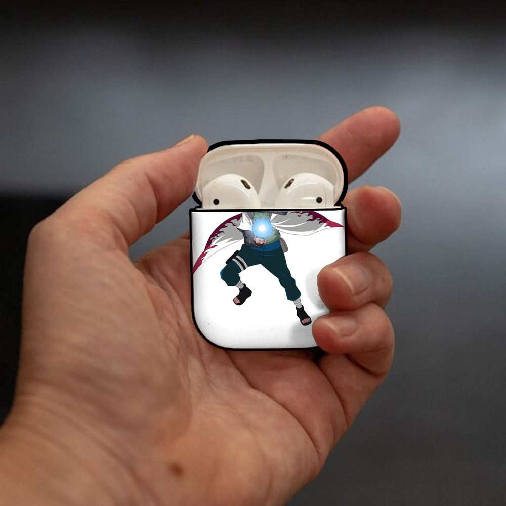NARUTO -ナルト- 波風 ミナト Namikaze Minato AirPods 第2世代保護ケース ハードシェル ブラック 耐衝撃・防指紋・カラビナ付き