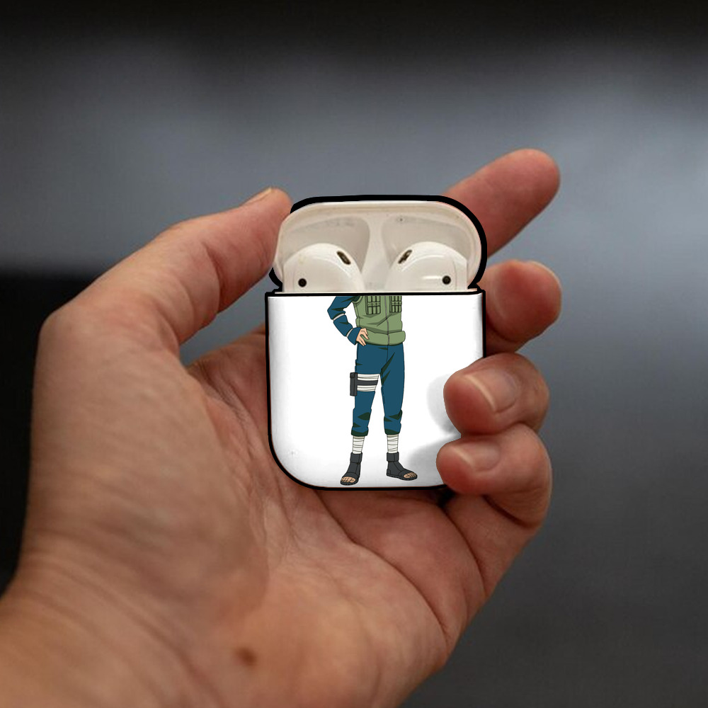 NARUTO -ナルト- 波風 ミナト Namikaze Minato AirPods 第2世代保護ケース ハードシェル ブラック 耐衝撃・防指紋・カラビナ付き