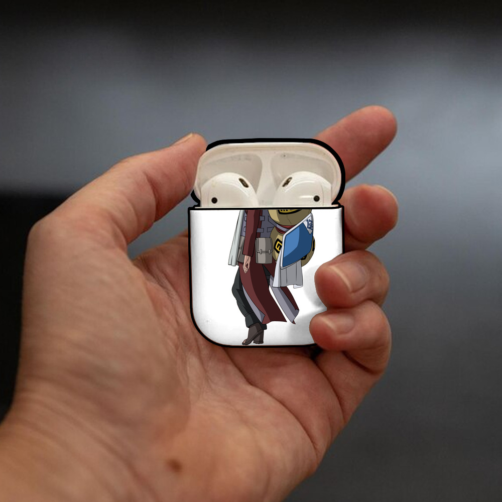 NARUTO -ナルト- ガアラ Gaara AirPods 第2世代保護ケース ハードシェル ブラック 耐衝撃・防指紋・カラビナ付き