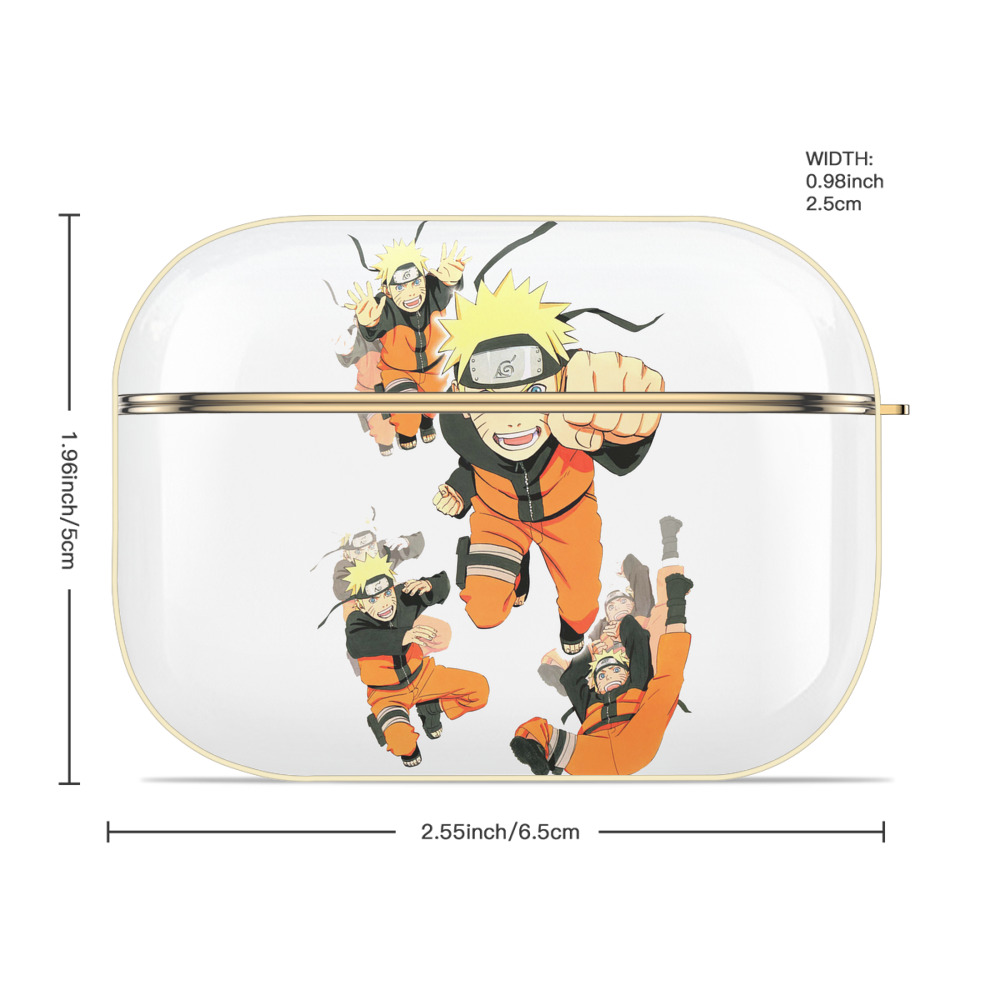 NARUTO -ナルト- うずまき ナルト Uzumaki Naruto 【AirPods Pro用】ハードシェル保護ケース｜耐衝撃・防指紋・カラビナ付き商品仕様