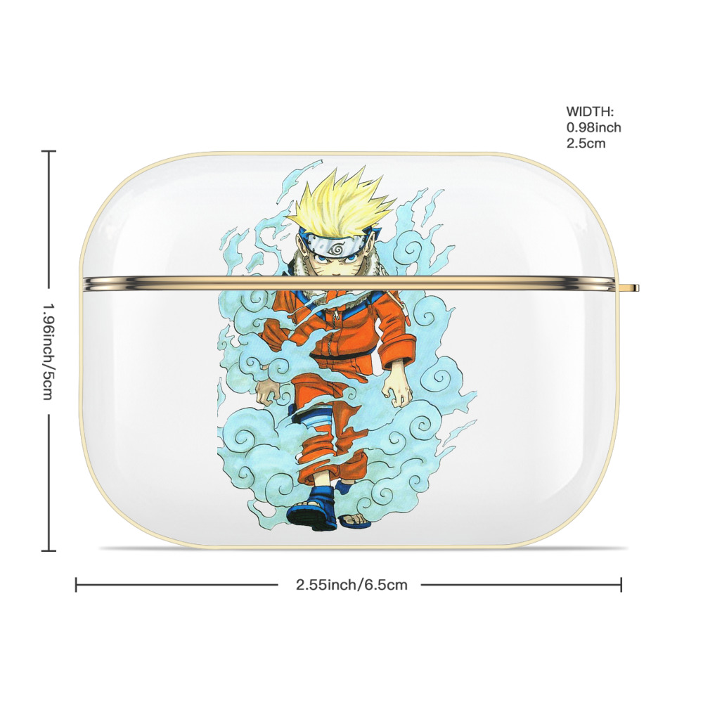 NARUTO -ナルト- うずまき ナルト Uzumaki Naruto 【AirPods Pro用】ハードシェル保護ケース｜耐衝撃・防指紋・カラビナ付き商品仕様