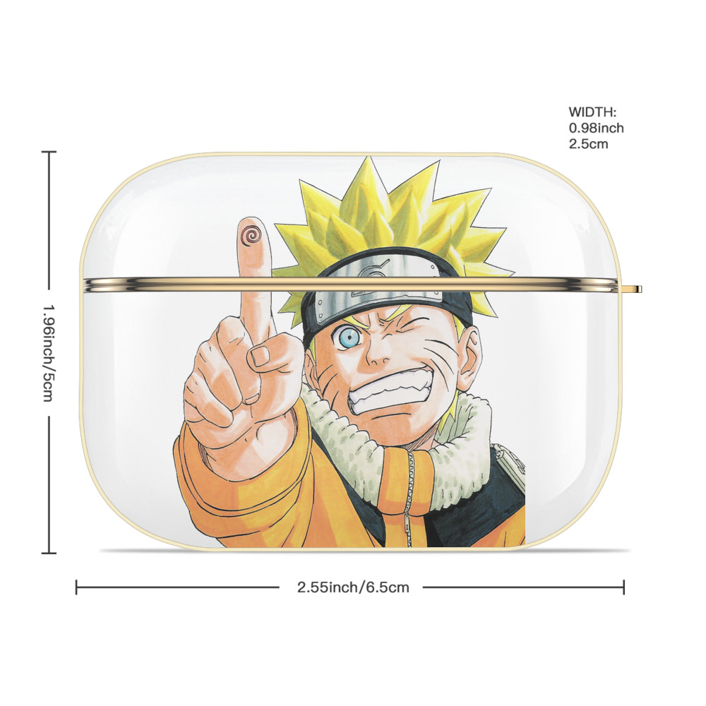 NARUTO -ナルト- うずまき ナルト Uzumaki Naruto 【AirPods Pro用】ハードシェル保護ケース｜耐衝撃・防指紋・カラビナ付き商品仕様