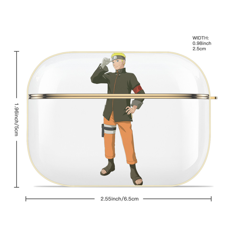 NARUTO -ナルト- うずまき ナルト Uzumaki Naruto 【AirPods Pro用】ハードシェル保護ケース｜耐衝撃・防指紋・カラビナ付き商品仕様