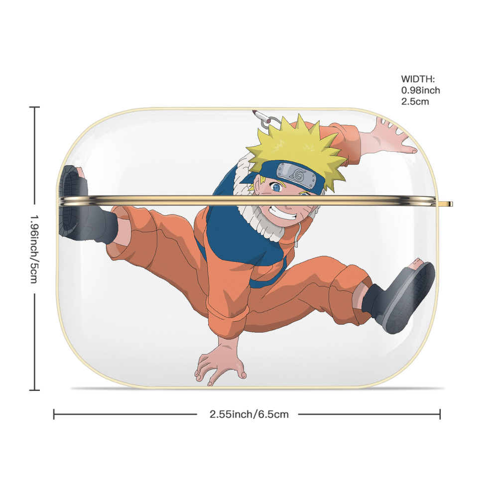 NARUTO -ナルト- うずまき ナルト Uzumaki Naruto 【AirPods Pro用】ハードシェル保護ケース｜耐衝撃・防指紋・カラビナ付き商品仕様