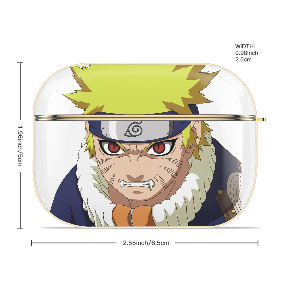 NARUTO -ナルト- うずまき ナルト Uzumaki Naruto 【AirPods Pro用】ハードシェル保護ケース｜耐衝撃・防指紋・カラビナ付き商品仕様