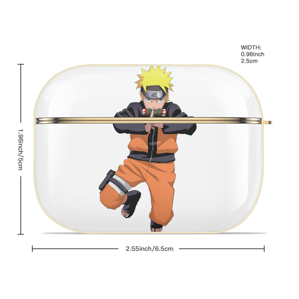 NARUTO -ナルト- うずまき ナルト Uzumaki Naruto 【AirPods Pro用】ハードシェル保護ケース｜耐衝撃・防指紋・カラビナ付き商品仕様