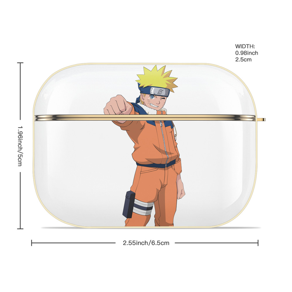 NARUTO -ナルト- うずまき ナルト Uzumaki Naruto 【AirPods Pro用】ハードシェル保護ケース｜耐衝撃・防指紋・カラビナ付き商品仕様