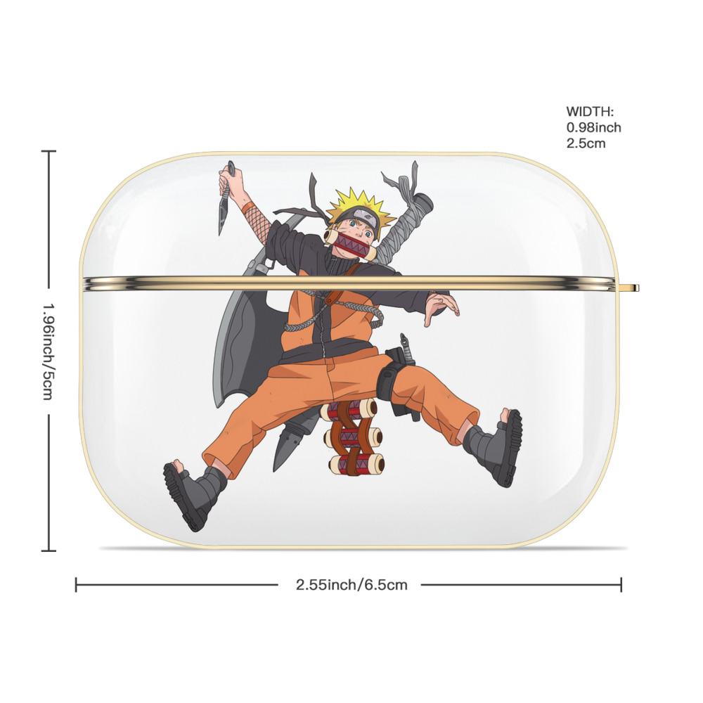 NARUTO -ナルト- うずまき ナルト Uzumaki Naruto 【AirPods Pro用】ハードシェル保護ケース｜耐衝撃・防指紋・カラビナ付き商品仕様