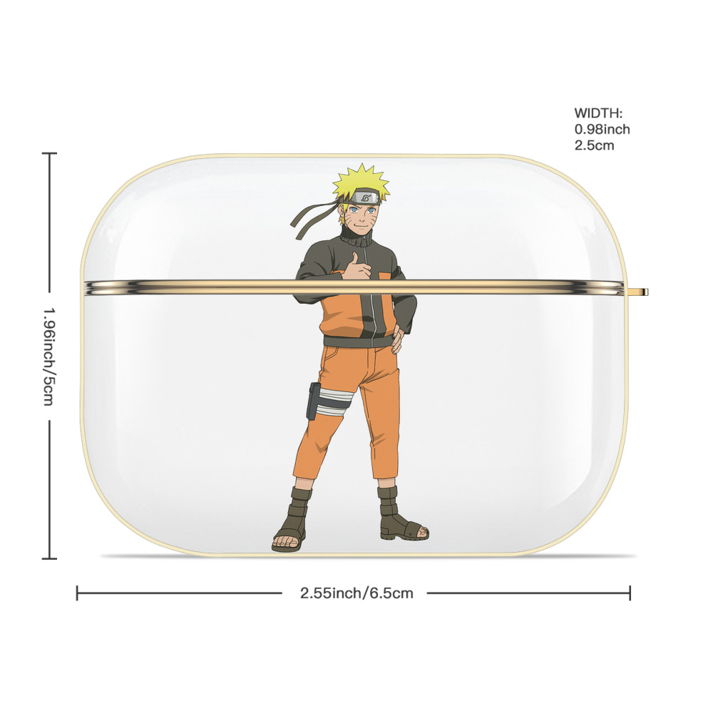 NARUTO -ナルト- うずまき ナルト Uzumaki Naruto 【AirPods Pro用】ハードシェル保護ケース｜耐衝撃・防指紋・カラビナ付き商品仕様