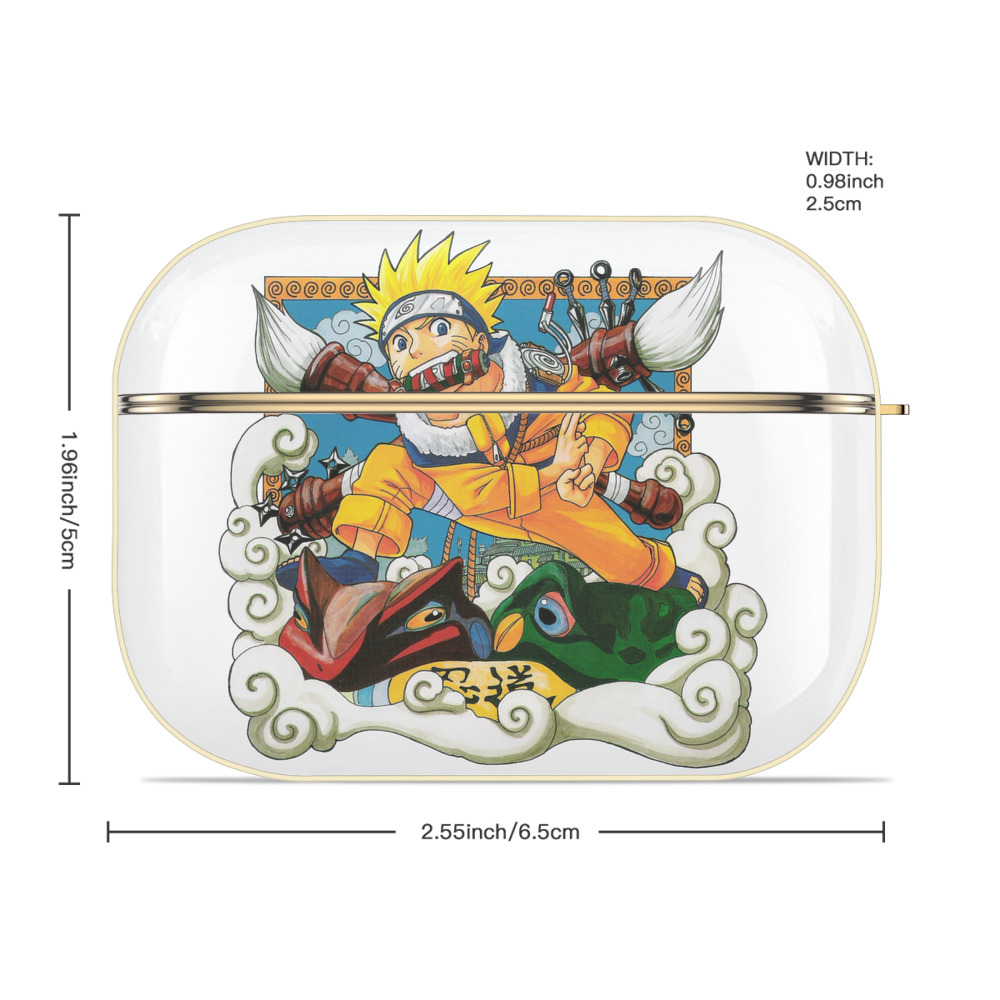 NARUTO -ナルト- うずまき ナルト Uzumaki Naruto 【AirPods Pro用】ハードシェル保護ケース｜耐衝撃・防指紋・カラビナ付き商品仕様