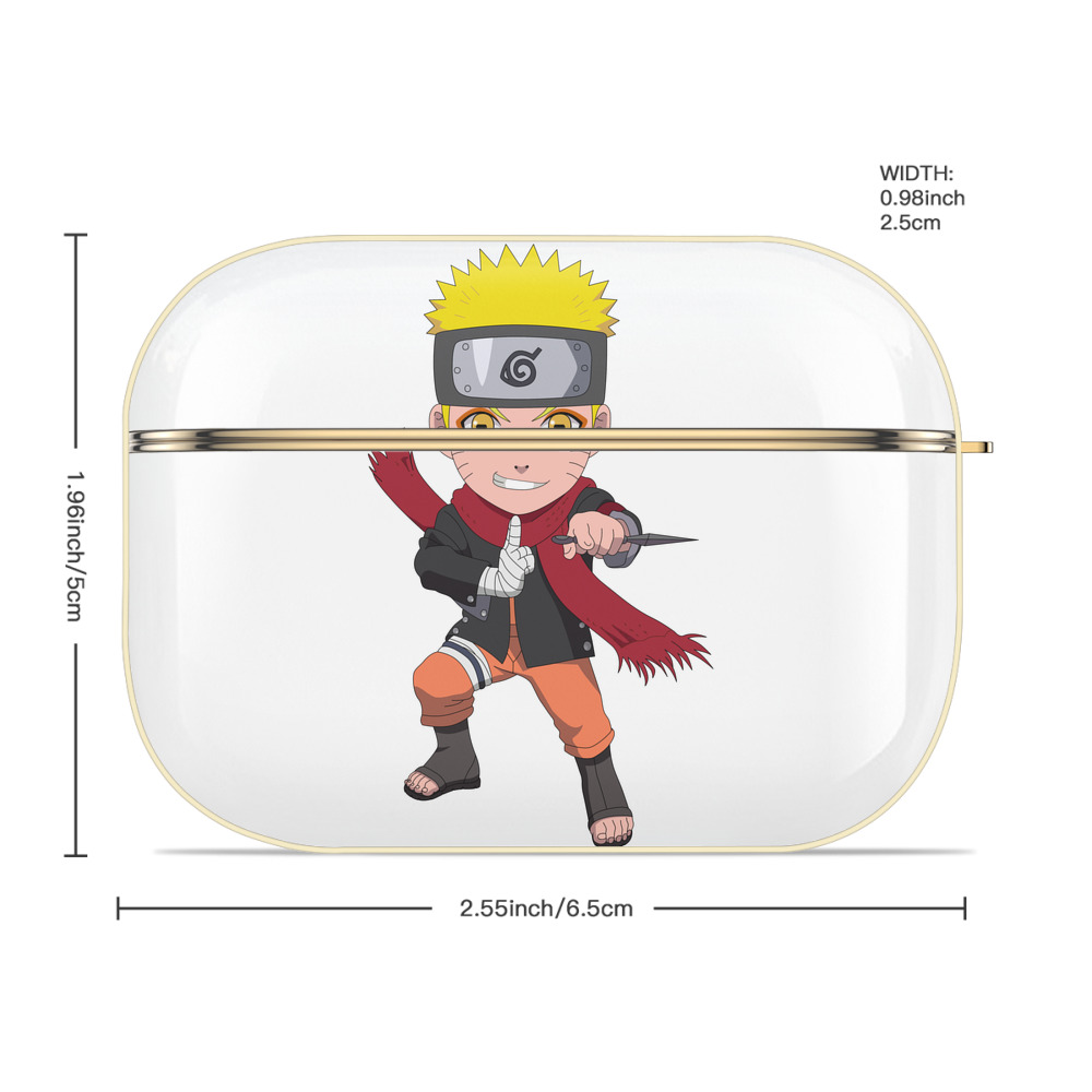 NARUTO -ナルト- うずまき ナルト Uzumaki Naruto 【AirPods Pro用】ハードシェル保護ケース｜耐衝撃・防指紋・カラビナ付き商品仕様