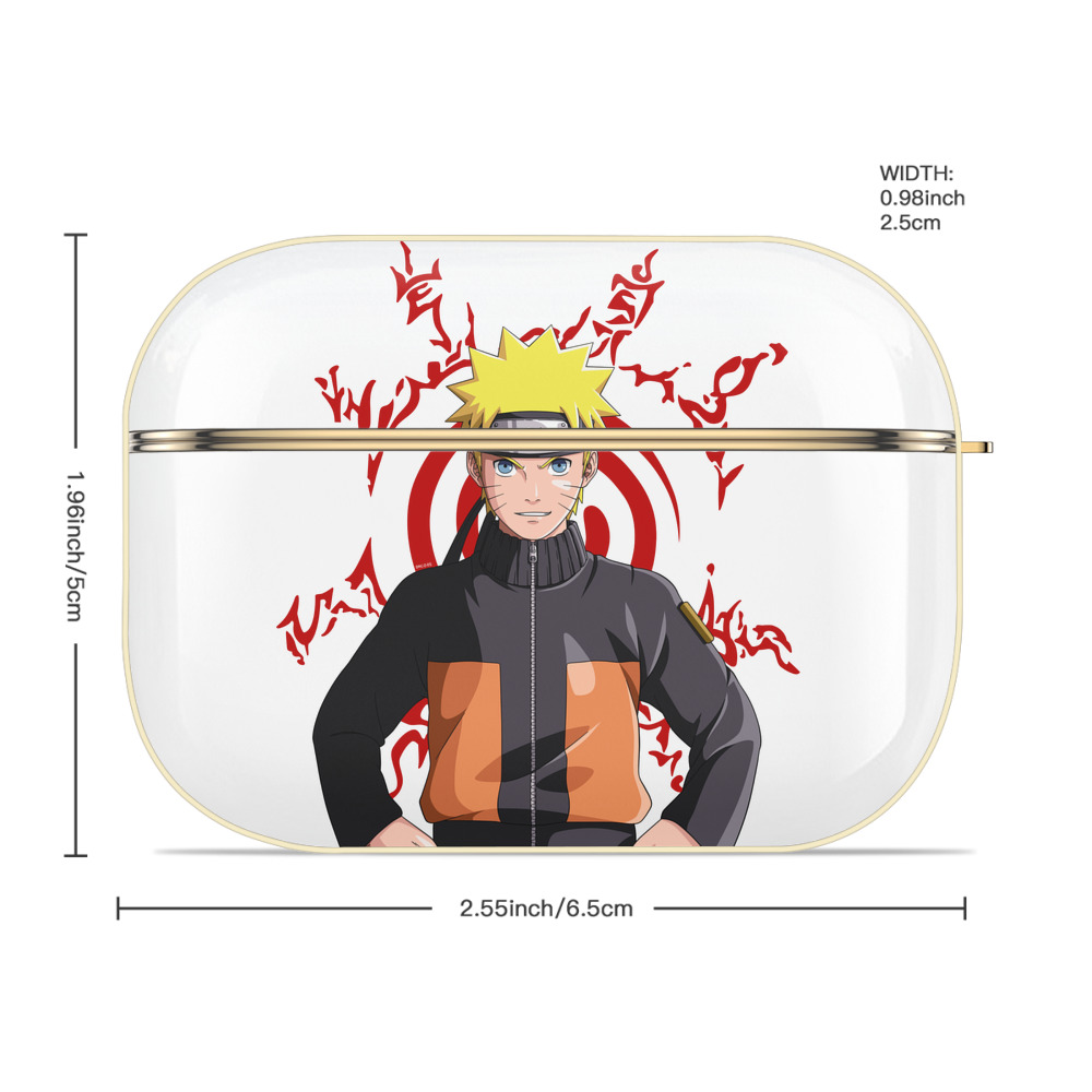 NARUTO -ナルト- うずまき ナルト Uzumaki Naruto 【AirPods Pro用】ハードシェル保護ケース｜耐衝撃・防指紋・カラビナ付き商品仕様