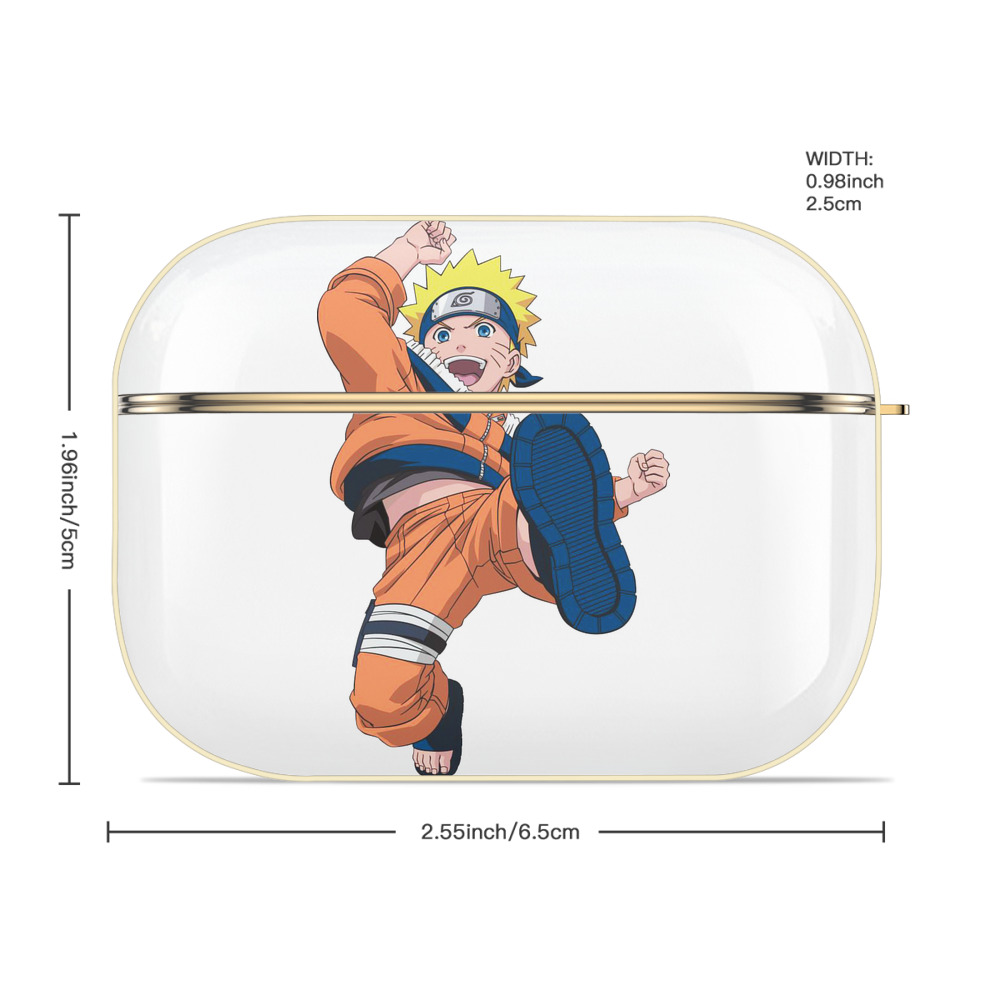 NARUTO -ナルト- うずまき ナルト Uzumaki Naruto 【AirPods Pro用】ハードシェル保護ケース｜耐衝撃・防指紋・カラビナ付き商品仕様