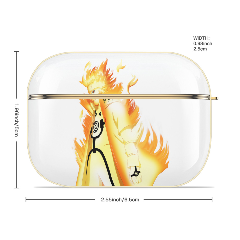 NARUTO -ナルト- うずまき ナルト Uzumaki Naruto 【AirPods Pro用】ハードシェル保護ケース｜耐衝撃・防指紋・カラビナ付き商品仕様