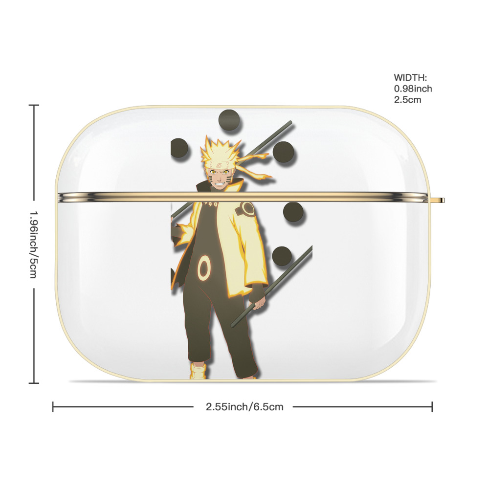 NARUTO -ナルト- うずまき ナルト Uzumaki Naruto 【AirPods Pro用】ハードシェル保護ケース｜耐衝撃・防指紋・カラビナ付き商品仕様