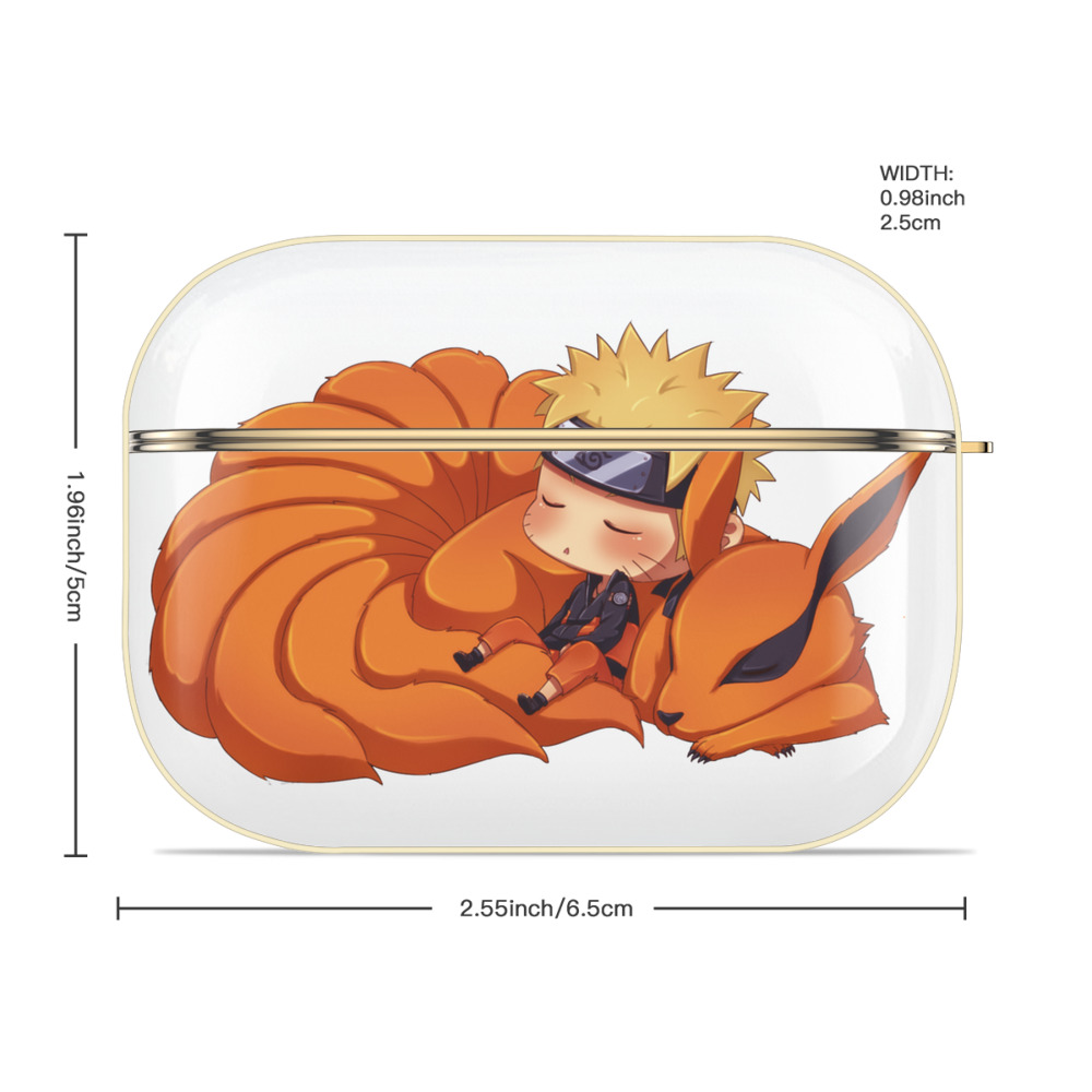 NARUTO -ナルト- うずまき ナルト Uzumaki Naruto 【AirPods Pro用】ハードシェル保護ケース｜耐衝撃・防指紋・カラビナ付き商品仕様