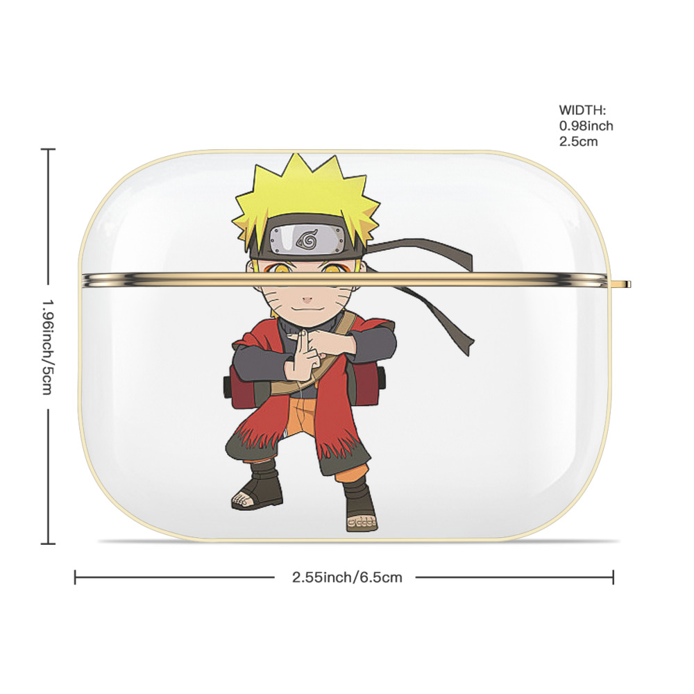NARUTO -ナルト- うずまき ナルト Uzumaki Naruto 【AirPods Pro用】ハードシェル保護ケース｜耐衝撃・防指紋・カラビナ付き商品仕様