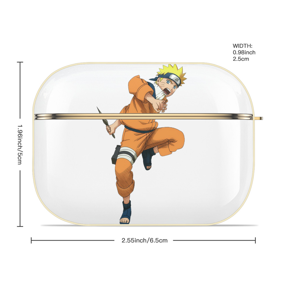 NARUTO -ナルト- うずまき ナルト Uzumaki Naruto 【AirPods Pro用】ハードシェル保護ケース｜耐衝撃・防指紋・カラビナ付き商品仕様