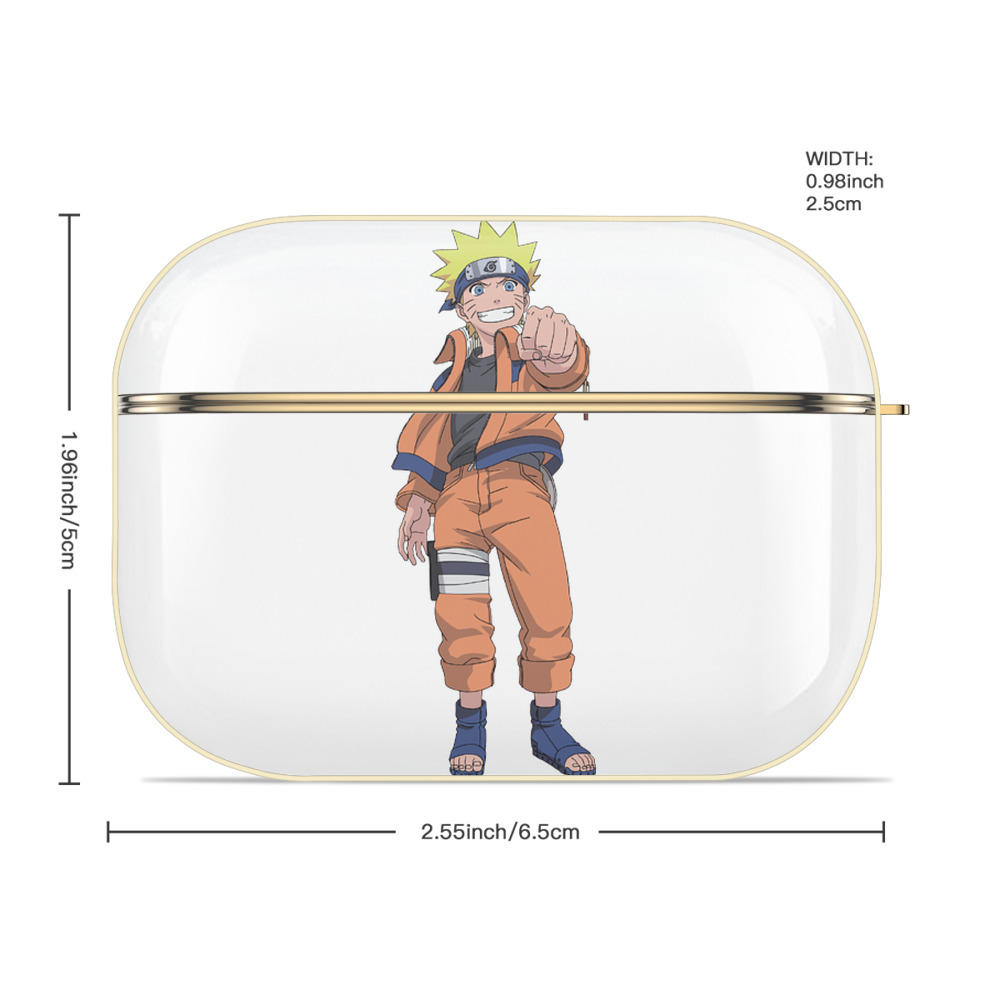 NARUTO -ナルト- うずまき ナルト Uzumaki Naruto 【AirPods Pro用】ハードシェル保護ケース｜耐衝撃・防指紋・カラビナ付き商品仕様