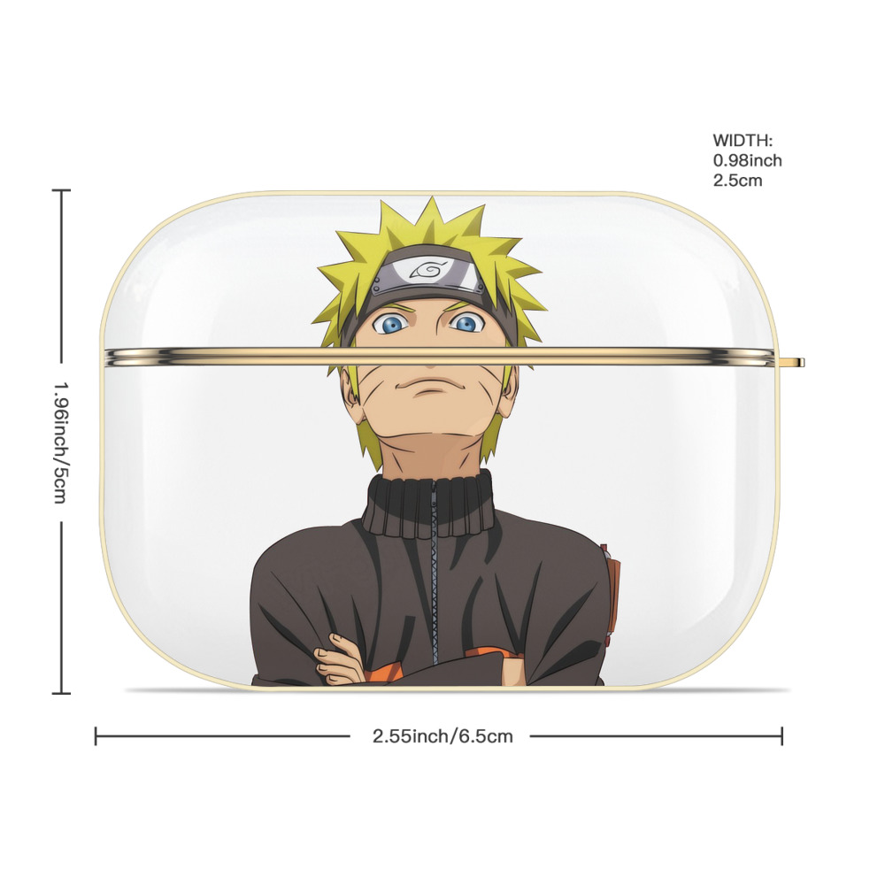 NARUTO -ナルト- うずまき ナルト Uzumaki Naruto 【AirPods Pro用】ハードシェル保護ケース｜耐衝撃・防指紋・カラビナ付き商品仕様