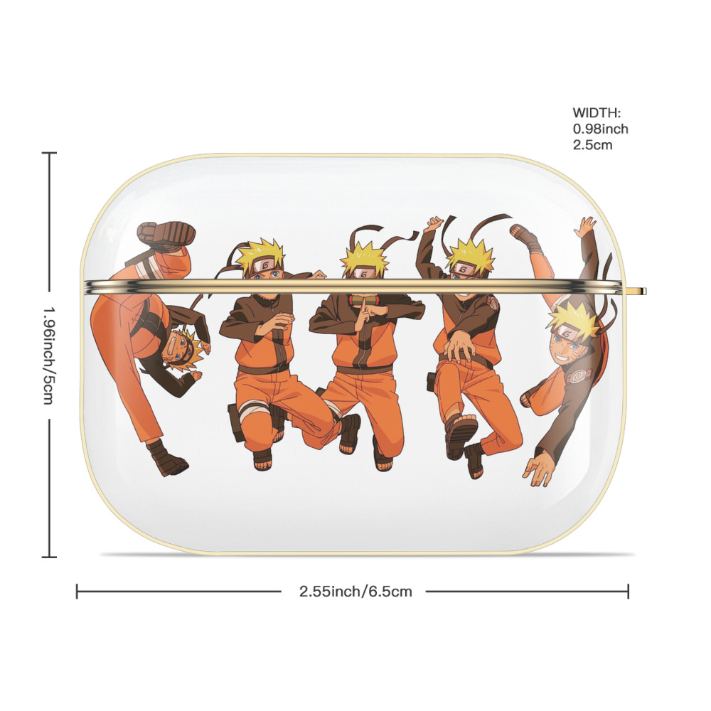 NARUTO -ナルト- うずまき ナルト Uzumaki Naruto 【AirPods Pro用】ハードシェル保護ケース｜耐衝撃・防指紋・カラビナ付き商品仕様