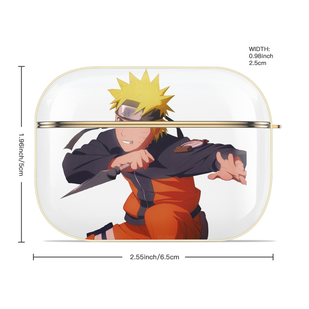 NARUTO -ナルト- うずまき ナルト Uzumaki Naruto 【AirPods Pro用】ハードシェル保護ケース｜耐衝撃・防指紋・カラビナ付き商品仕様