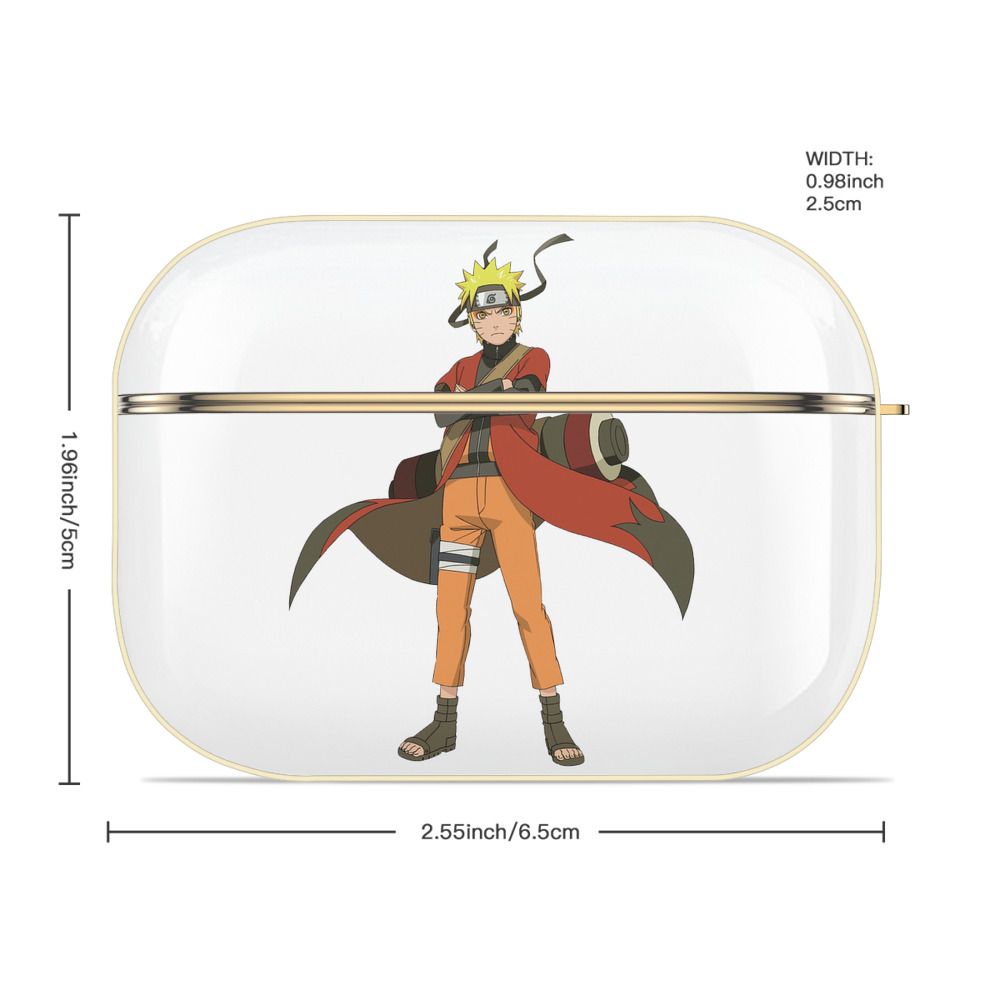 NARUTO -ナルト- うずまき ナルト Uzumaki Naruto 【AirPods Pro用】ハードシェル保護ケース｜耐衝撃・防指紋・カラビナ付き商品仕様