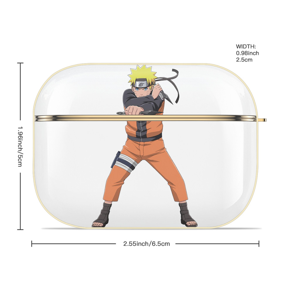 NARUTO -ナルト- うずまき ナルト Uzumaki Naruto 【AirPods Pro用】ハードシェル保護ケース｜耐衝撃・防指紋・カラビナ付き商品仕様