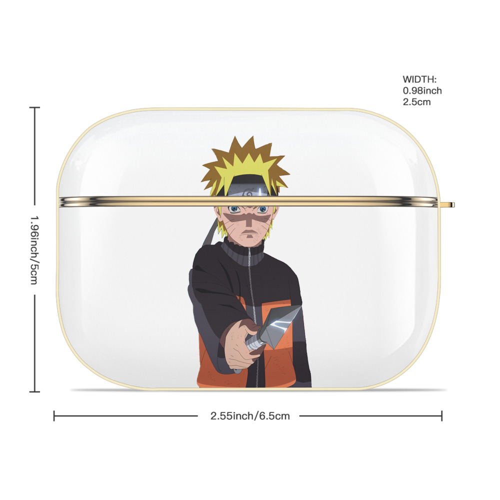 NARUTO -ナルト- うずまき ナルト Uzumaki Naruto 【AirPods Pro用】ハードシェル保護ケース｜耐衝撃・防指紋・カラビナ付き商品仕様