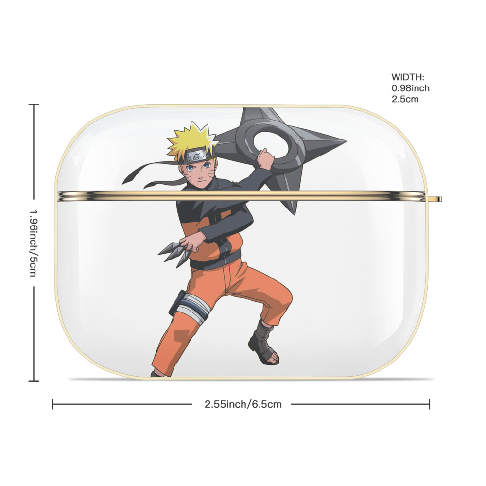 NARUTO -ナルト- うずまき ナルト Uzumaki Naruto 【AirPods Pro用】ハードシェル保護ケース｜耐衝撃・防指紋・カラビナ付き商品仕様